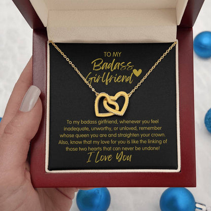 Badass Girlfriend | The Queen - Interlocking Hearts Necklace
