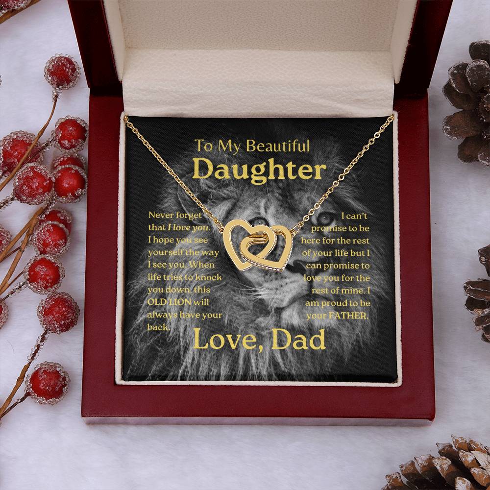 My Daughter | This old lion - Interlocking Hearts Necklace