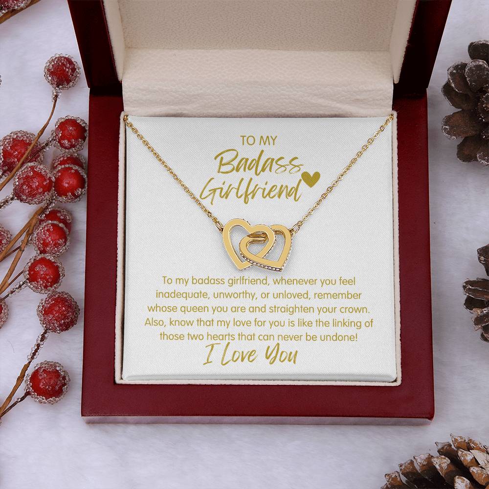 Badass Girlfriend | The Queen - Interlocking Hearts Necklace