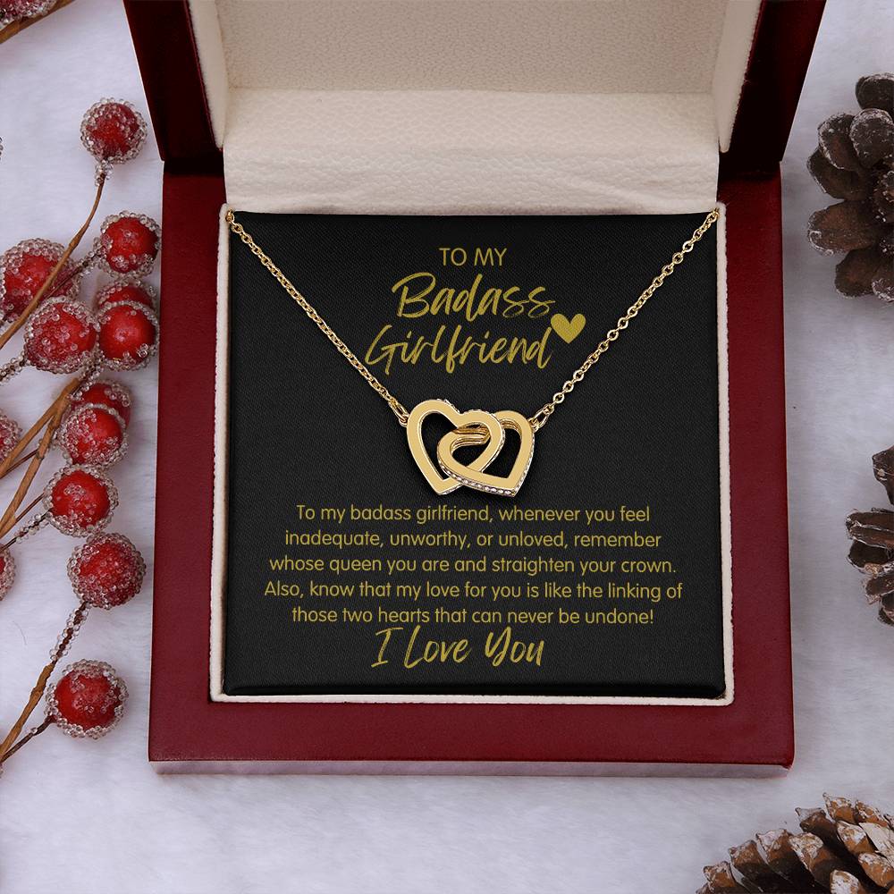 Badass Girlfriend | The Queen - Interlocking Hearts Necklace