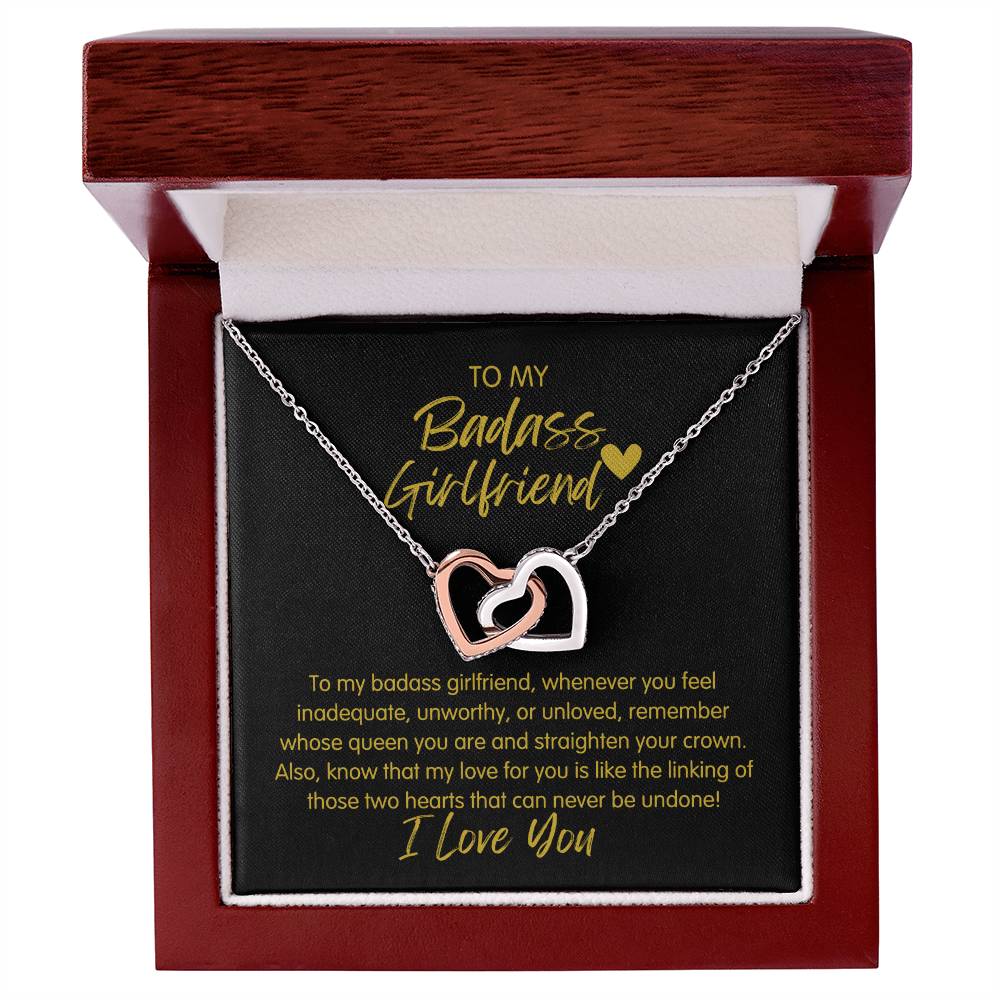 Badass Girlfriend | The Queen - Interlocking Hearts Necklace