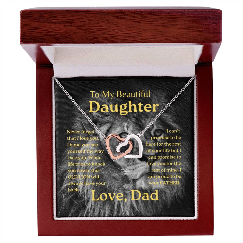 My Daughter | This old lion - Interlocking Hearts Necklace