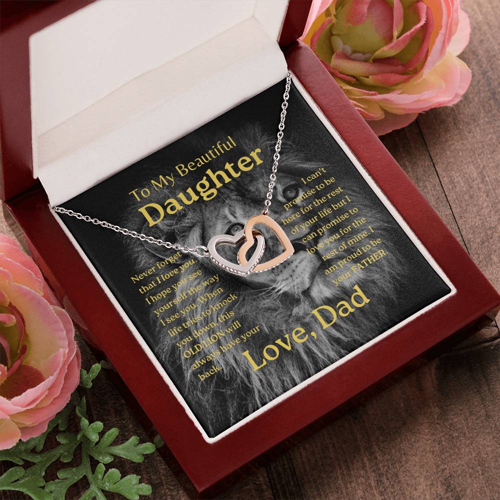 My Daughter | This old lion - Interlocking Hearts Necklace