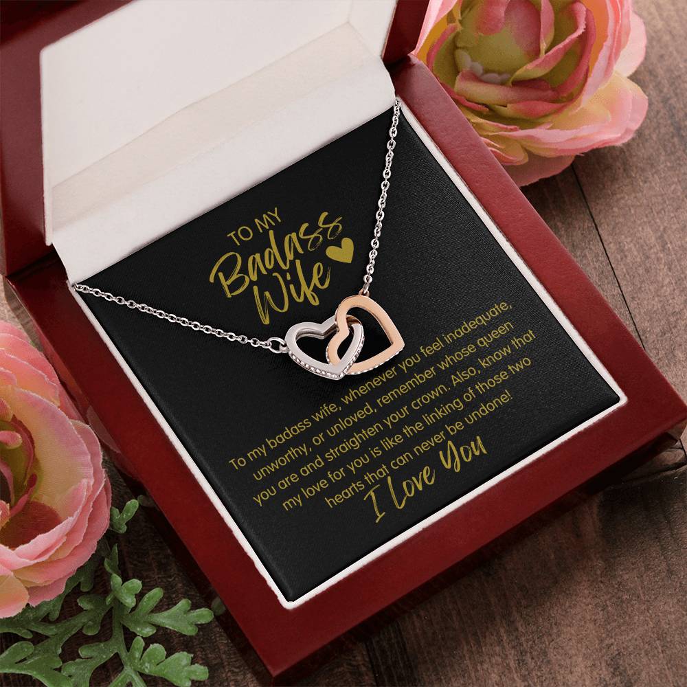 Badass Wife | The Queen - Interlocking Hearts Necklace