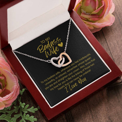 Badass Wife | The Queen - Interlocking Hearts Necklace