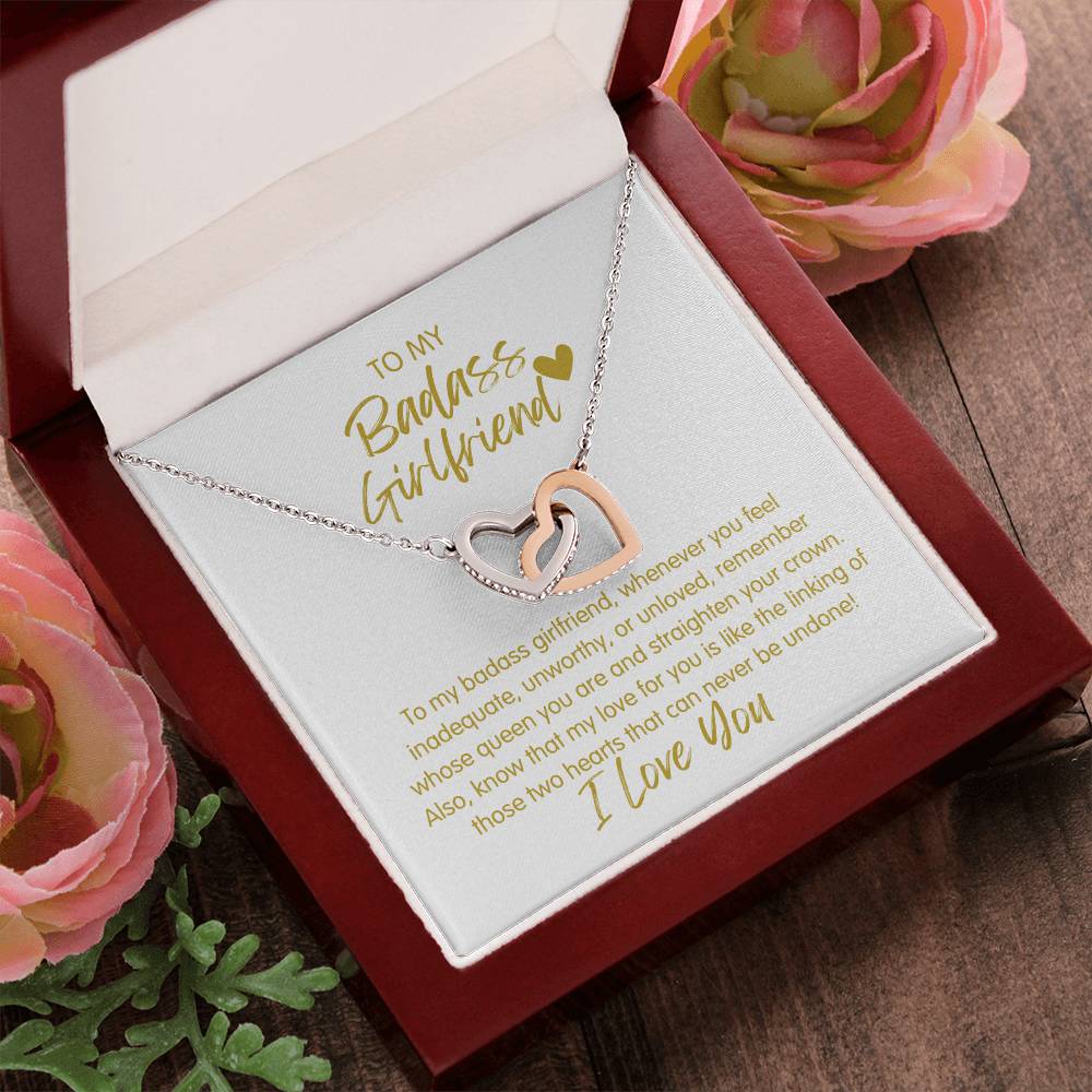 Badass Girlfriend | The Queen - Interlocking Hearts Necklace