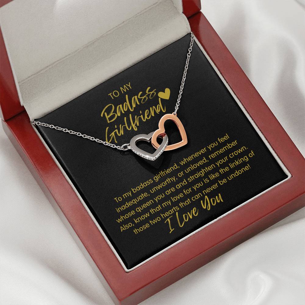 Badass Girlfriend | The Queen - Interlocking Hearts Necklace