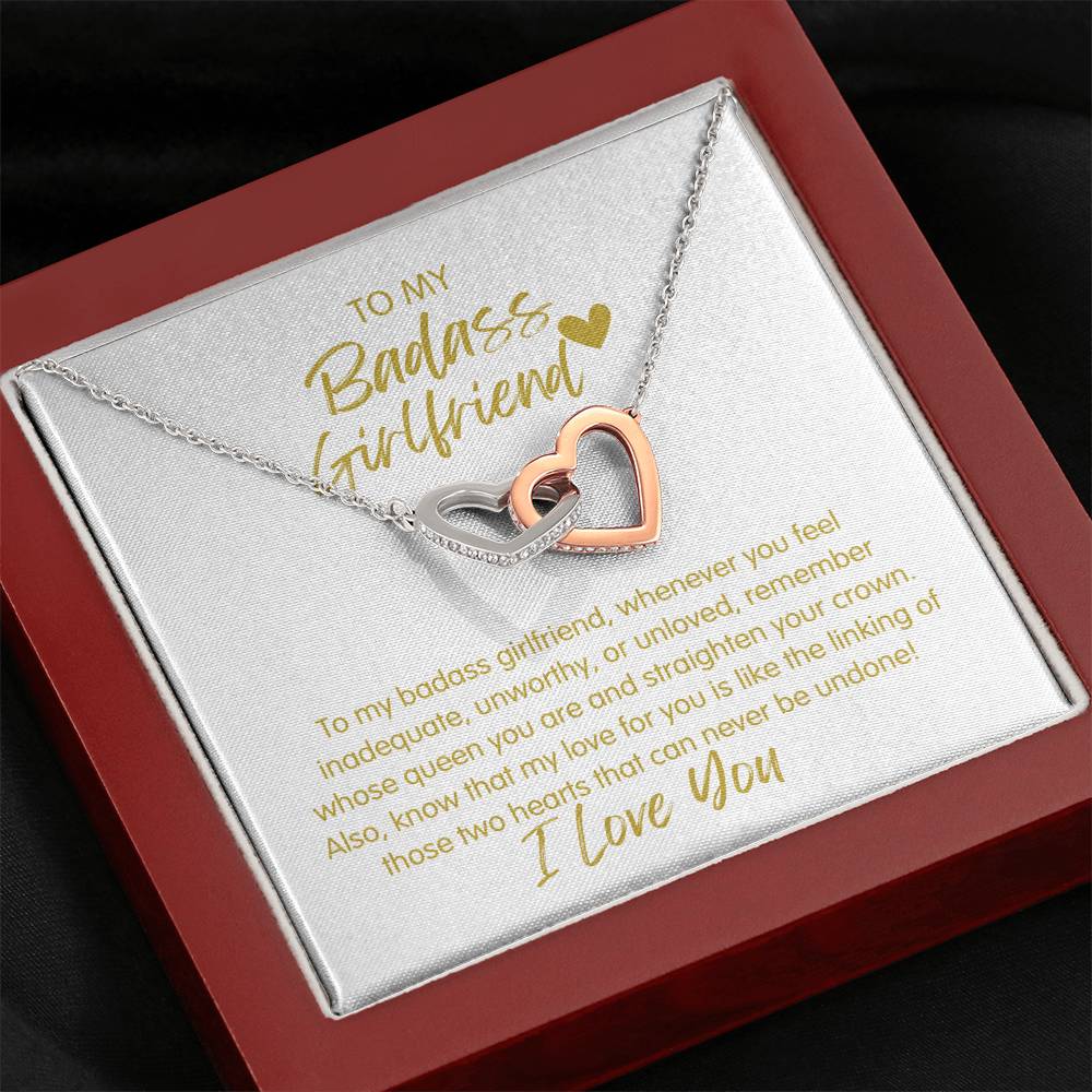 Badass Girlfriend | The Queen - Interlocking Hearts Necklace