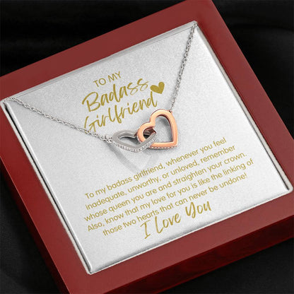 Badass Girlfriend | The Queen - Interlocking Hearts Necklace