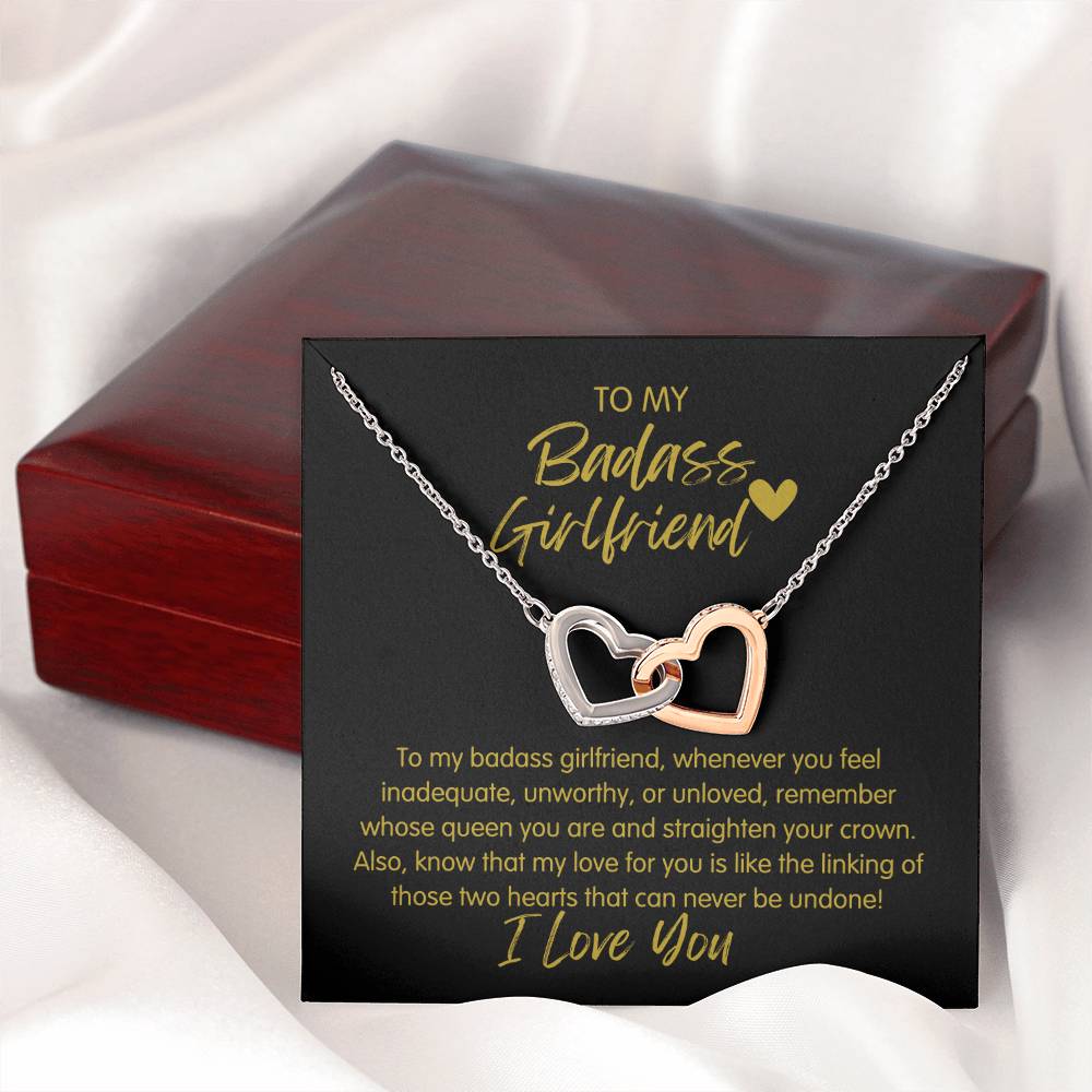 Badass Girlfriend | The Queen - Interlocking Hearts Necklace