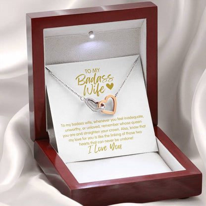 Badass Wife | The Queen - Interlocking Hearts Necklace