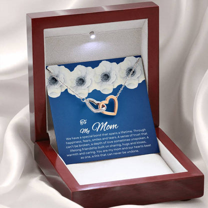 To My Mom | Special Bond - Interlocking Hearts Necklace