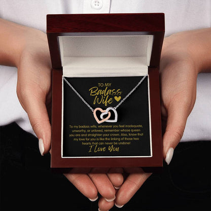 Badass Wife | The Queen - Interlocking Hearts Necklace