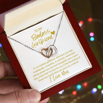 Badass Girlfriend | The Queen - Interlocking Hearts Necklace