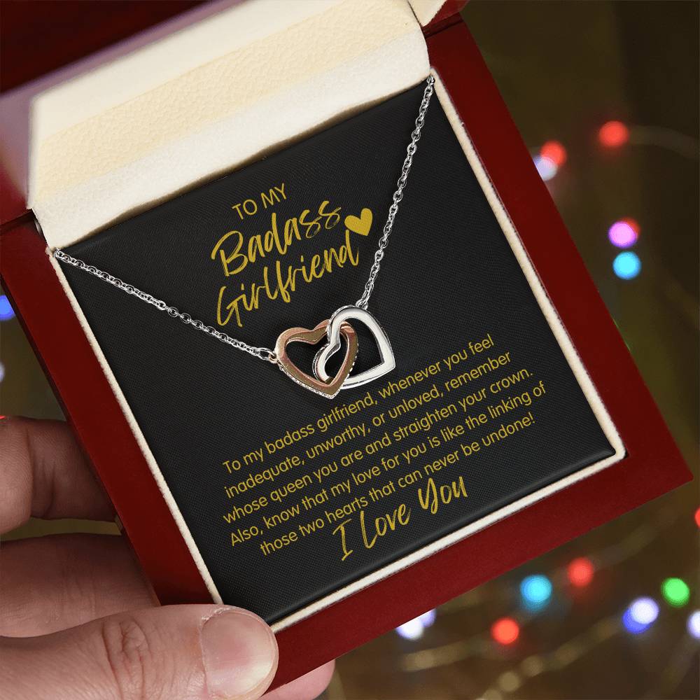 Badass Girlfriend | The Queen - Interlocking Hearts Necklace