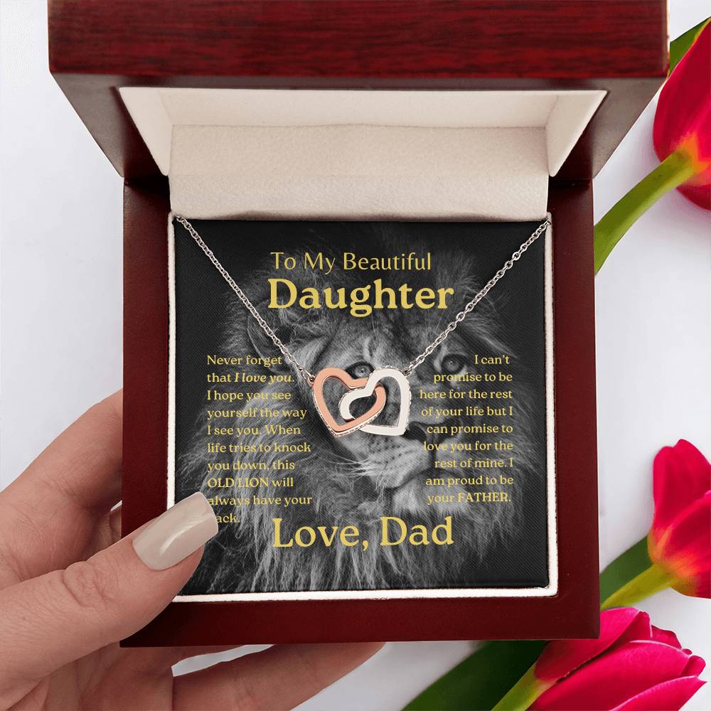 My Daughter | This old lion - Interlocking Hearts Necklace