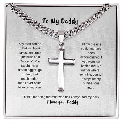 To My Daddy | Cross on Cuban Link