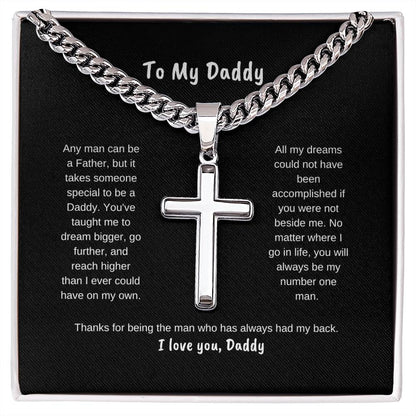 To My Daddy | Cross on Cuban Link