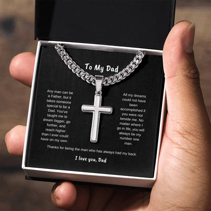 To My Dad | Cross on Cuban Link
