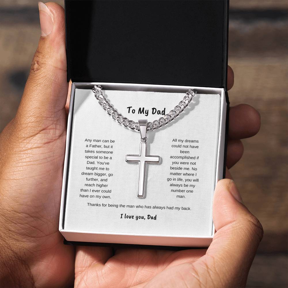 To My Dad | Cross on Cuban Link