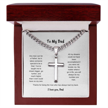 To My Dad | Cross on Cuban Link