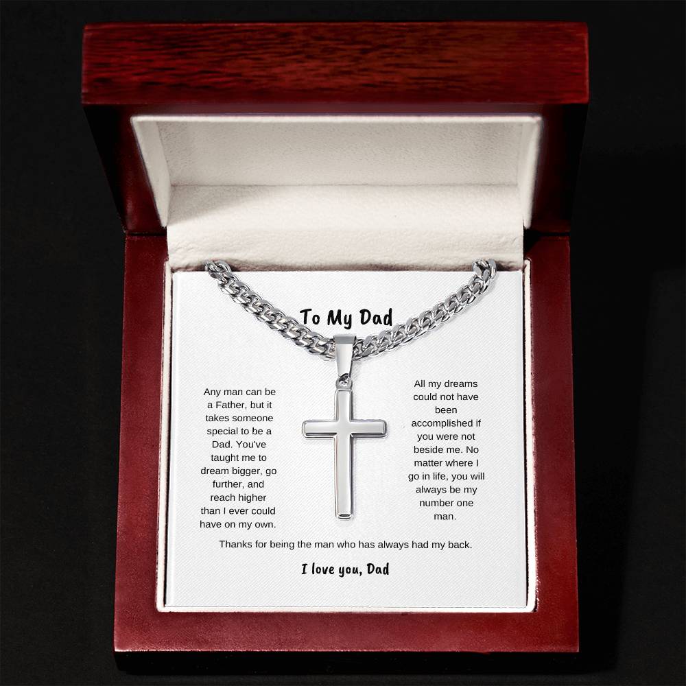 To My Dad | Cross on Cuban Link