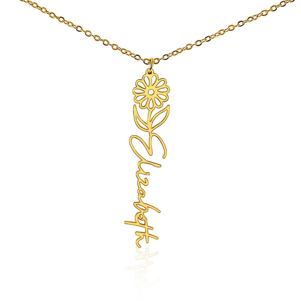 Soulmate | Your Last Everything – Birth Flower Name Necklace