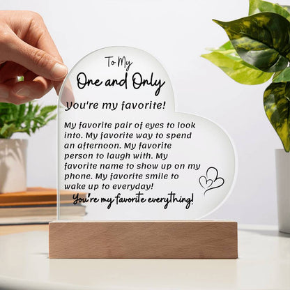 To My One and Only - My favorite everything