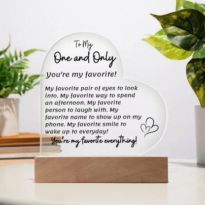 To My One and Only - My favorite everything