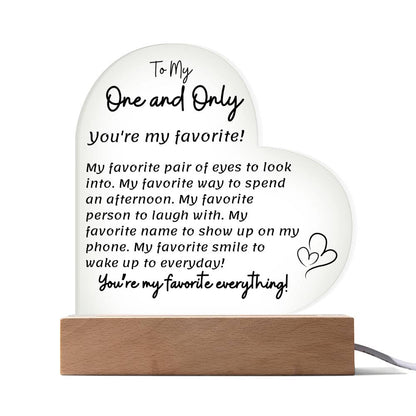 To My One and Only - My favorite everything
