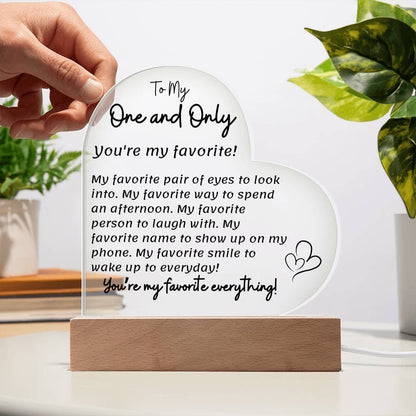 To My One and Only - My favorite everything