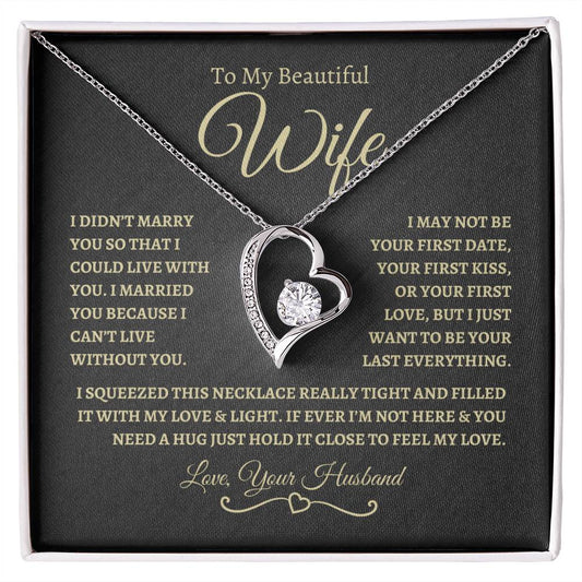 To My Beautiful Wife | Forever Love Necklace - BG