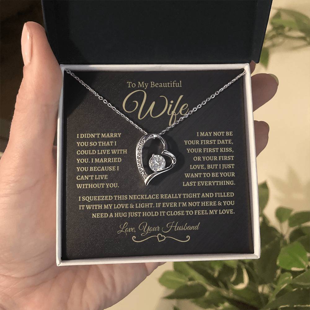 To My Beautiful Wife | Forever Love Necklace - BG