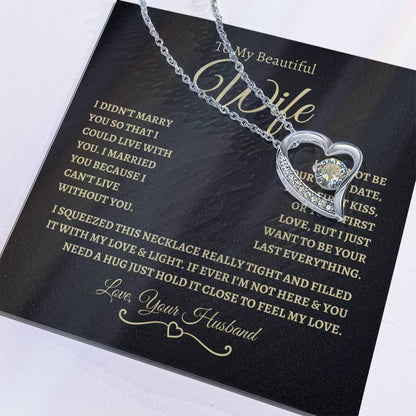 To My Beautiful Wife | Forever Love Necklace - BG