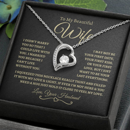 To My Beautiful Wife | Forever Love Necklace - BG