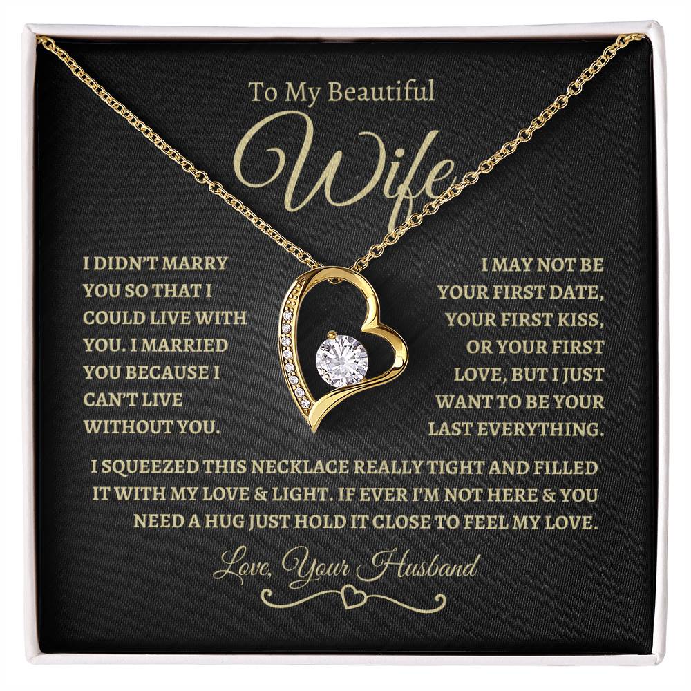 To My Beautiful Wife | Forever Love Necklace - BG