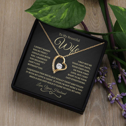 To My Beautiful Wife | Forever Love Necklace - BG