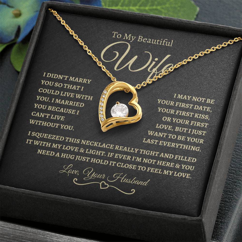To My Beautiful Wife | Forever Love Necklace - BG