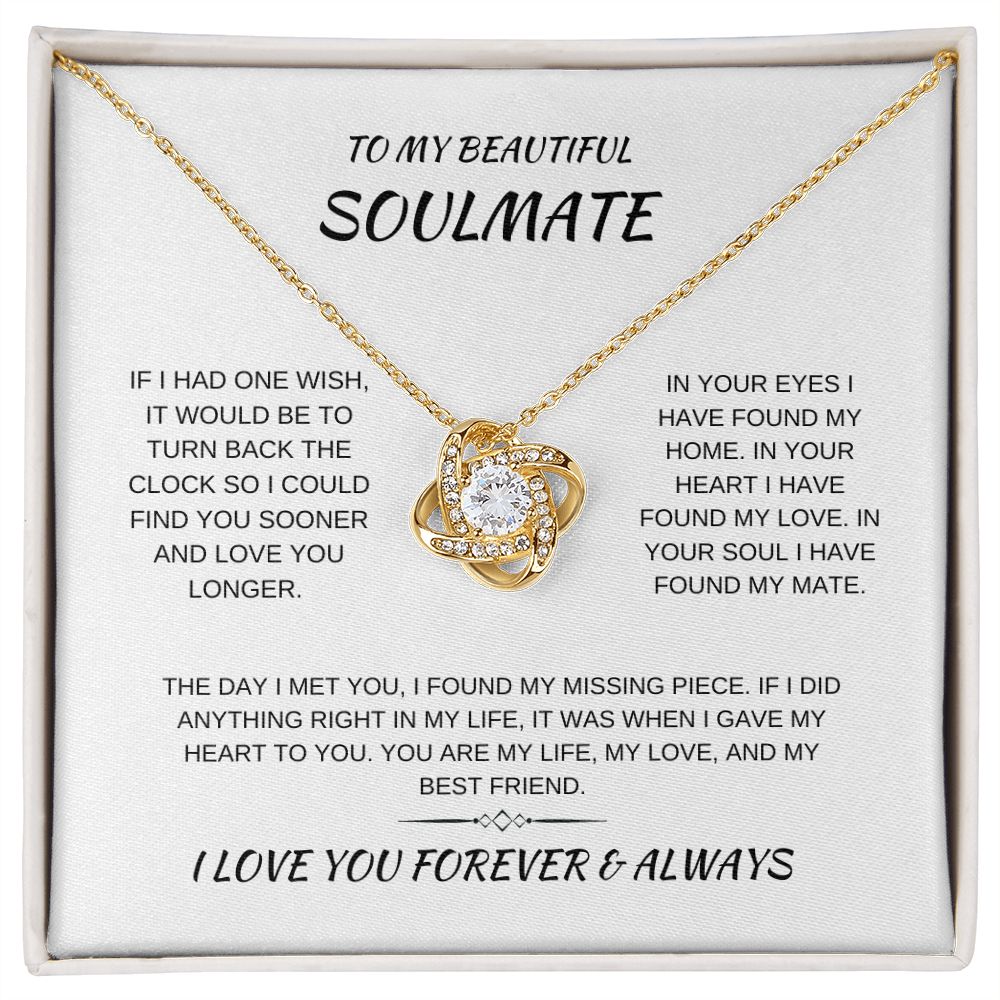 My Soulmate | One Wish | Love Knot Necklace