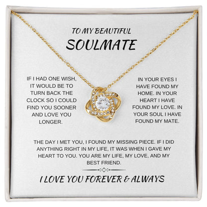 My Soulmate | One Wish | Love Knot Necklace