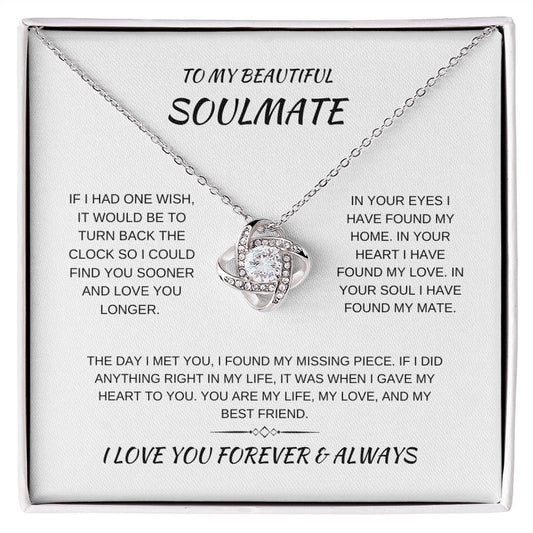 My Soulmate | One Wish | Love Knot Necklace