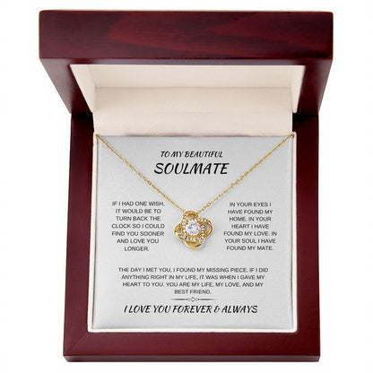 My Soulmate | One Wish | Love Knot Necklace