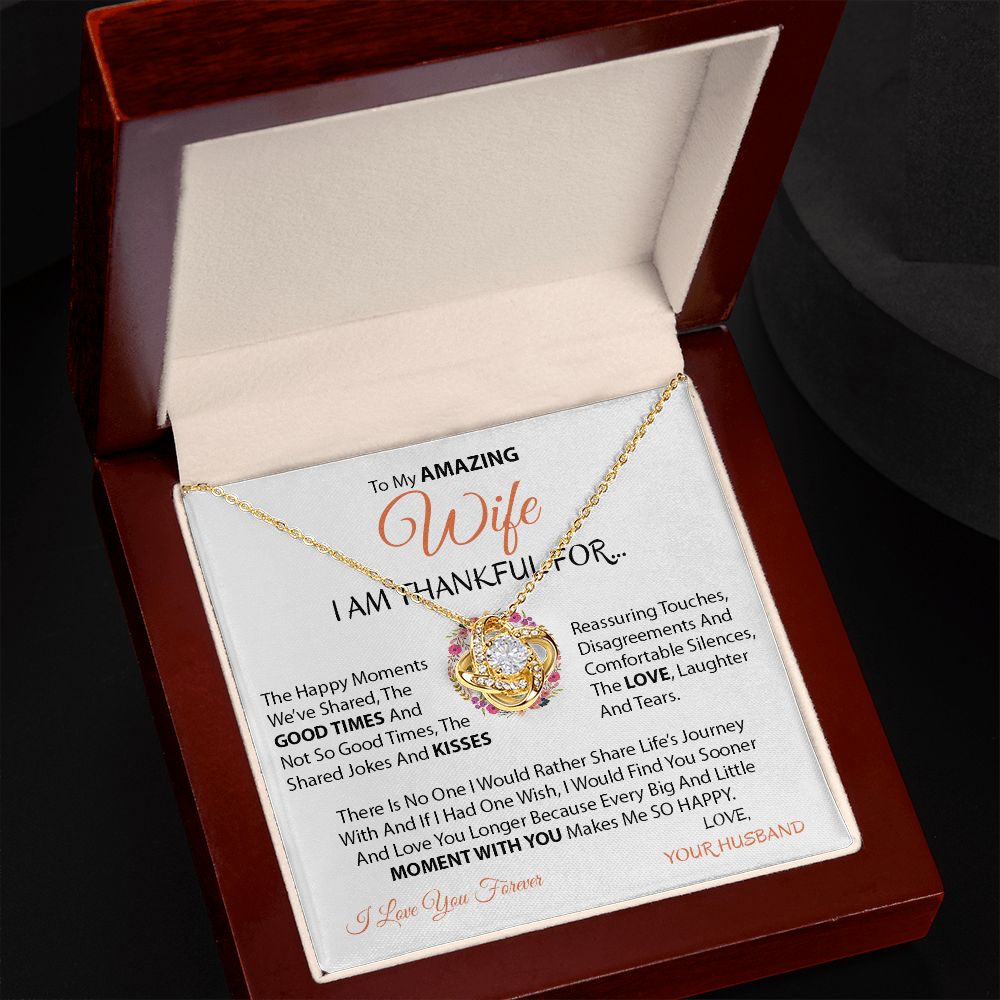 My Amazing Wife | Moment with you - Love Knot Necklace