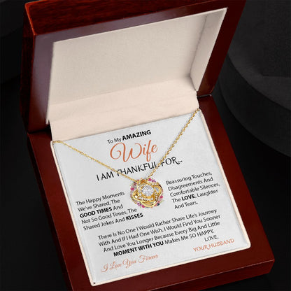 My Amazing Wife | Moment with you - Love Knot Necklace