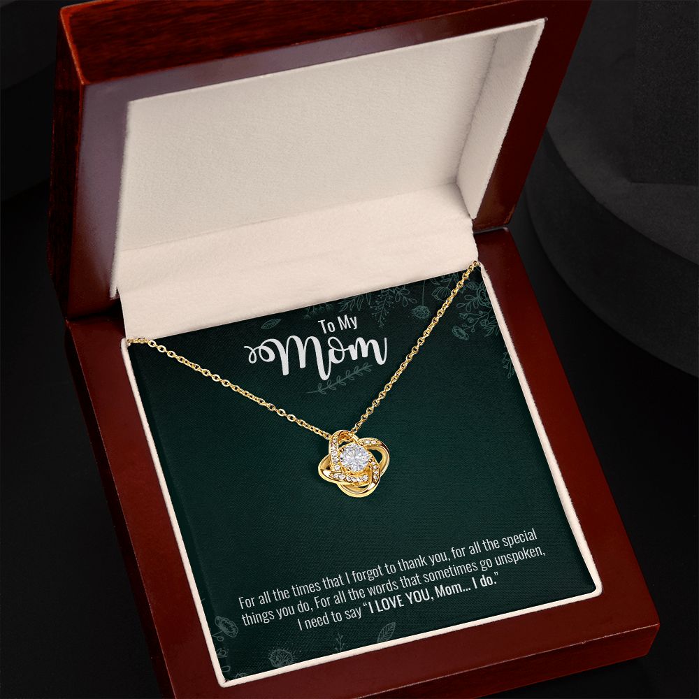 To My Mom | I Love You Mom - Love Knot Necklace