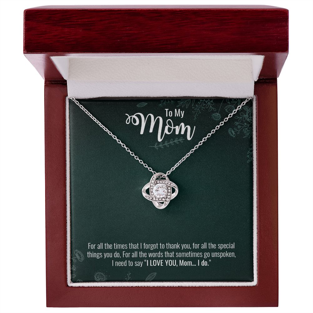 To My Mom | I Love You Mom - Love Knot Necklace